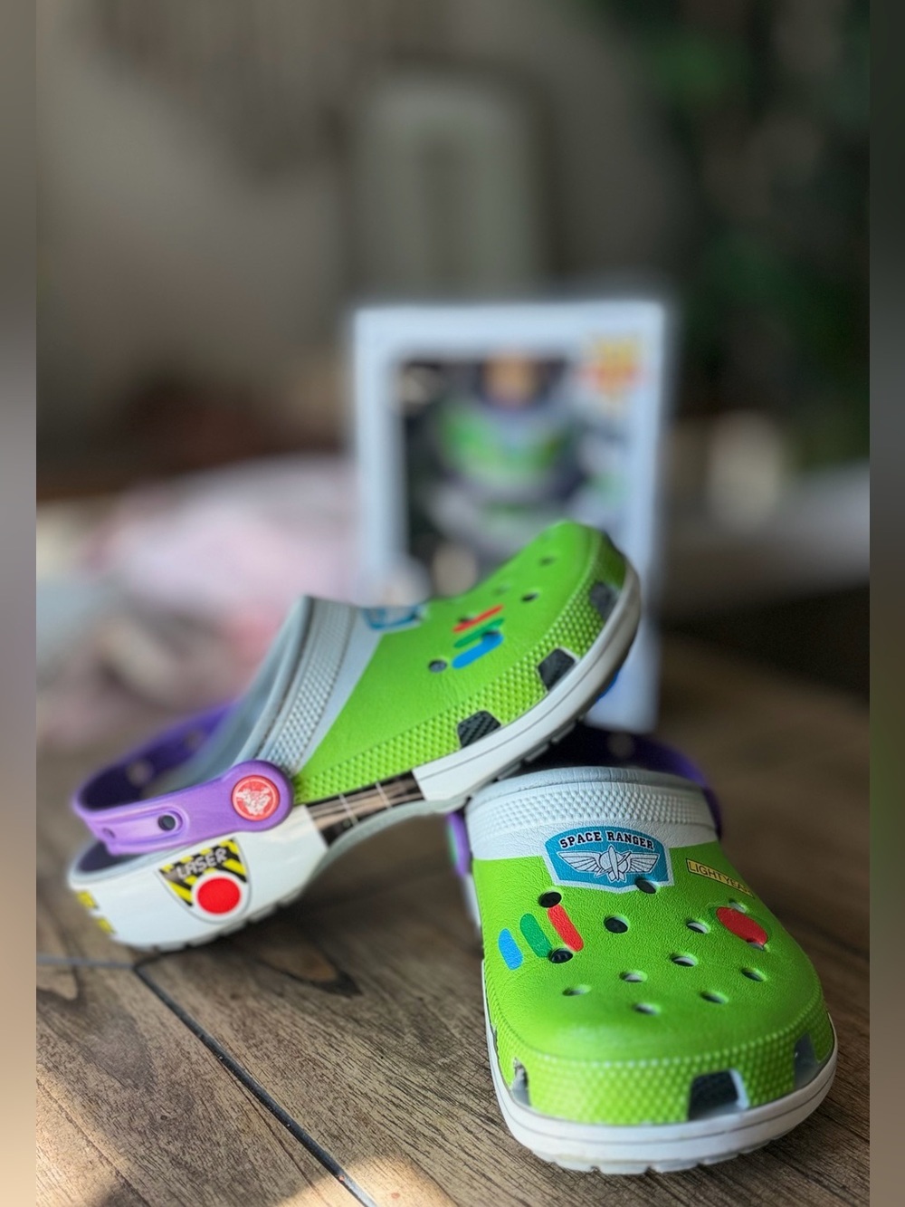 CROCS Toy Story x Classic Clog women’s  'Buzz Lightyear', Size 6, Pre-Owned